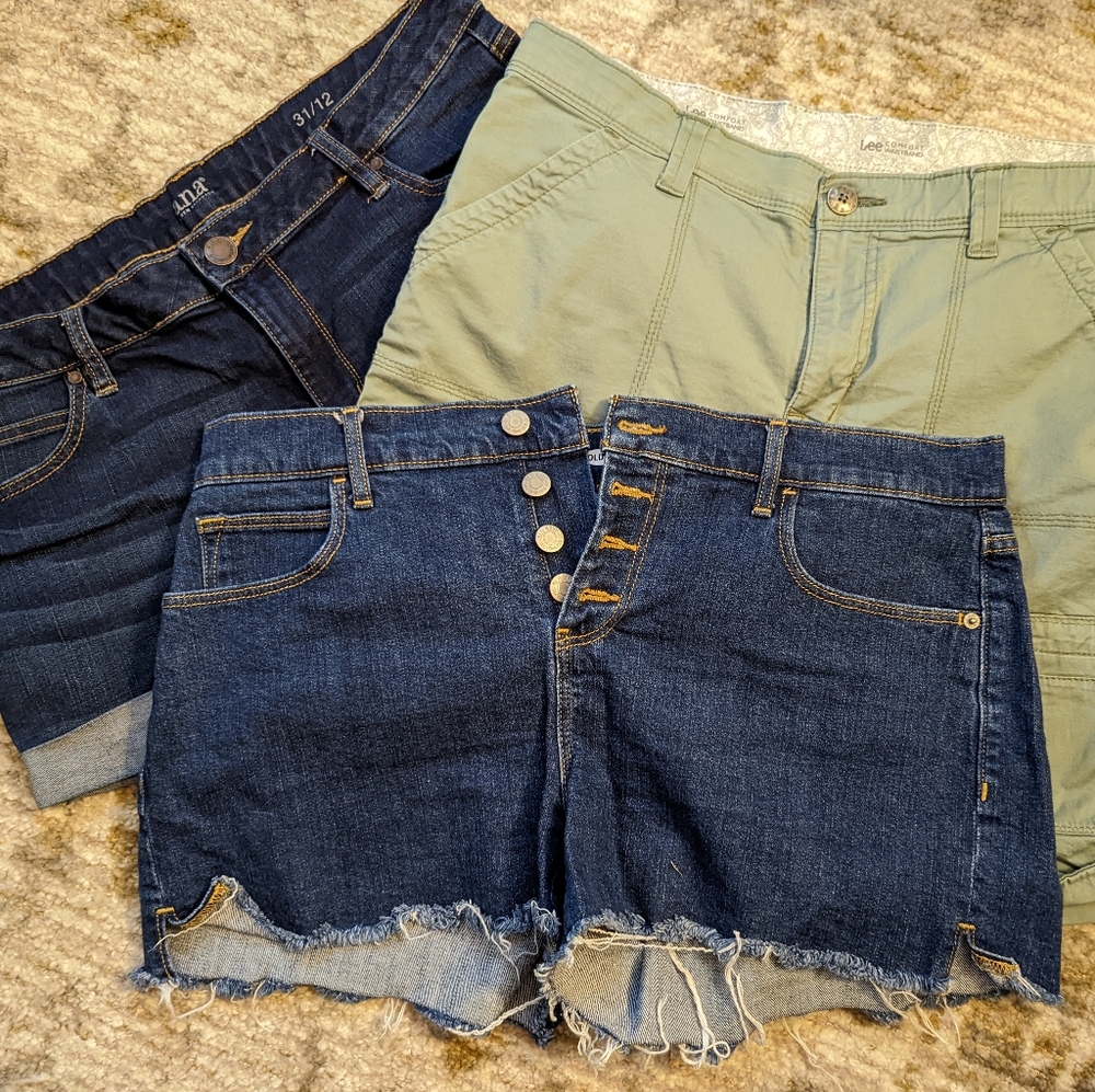 THREE shorts Sz 12